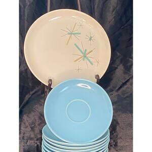 Vintage Salem, North Star, Atomic Starburst, 1 luncheon plate and 8 saucers